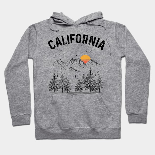 California State Vintage Retro Hoodie by DanYoungOfficial